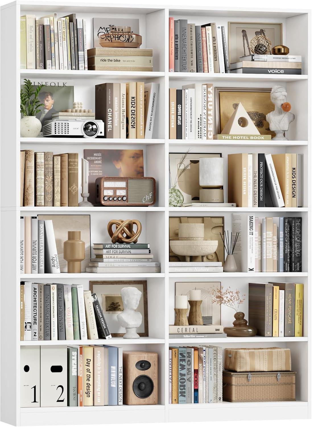 Our Honest Review: Spacious & Sturdy 6-Tier Double Wide Bookshelf