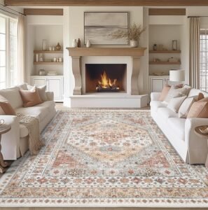 Our Honest Review of the Zesthome 8×10 Orange Vintage Area Rug