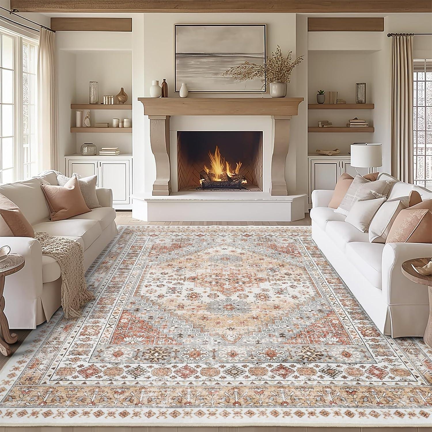 Our Honest Review of the Zesthome 8×10 Orange Vintage Area Rug