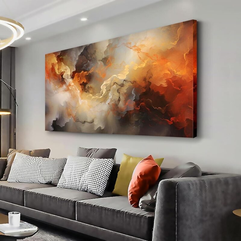 Our Review of VHMING Orange Abstract Wall Art: Brighten Any Room Easily