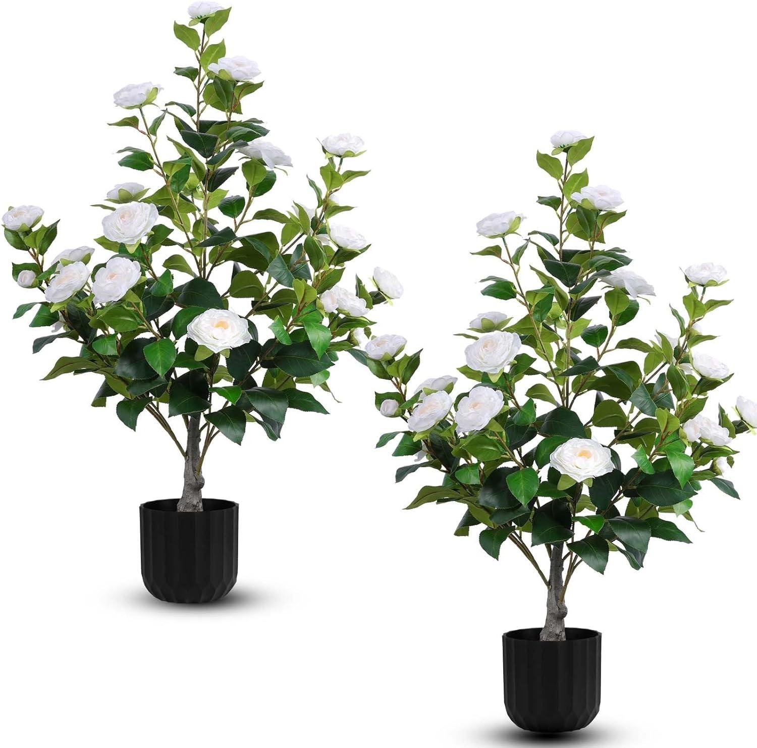 Our Review of Hananona Faux Camellia Trees: Realistic & Easy Decor