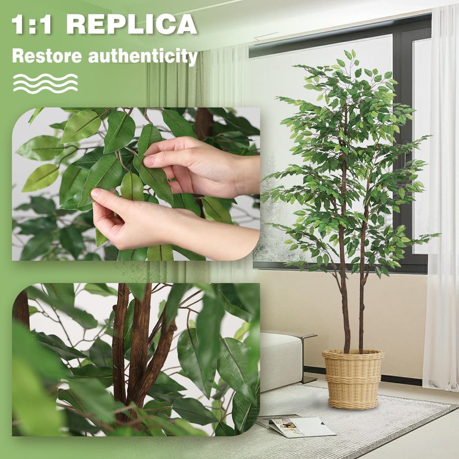 Why We Love the 7.22ft Realistic Ficus Tree for Our Spaces