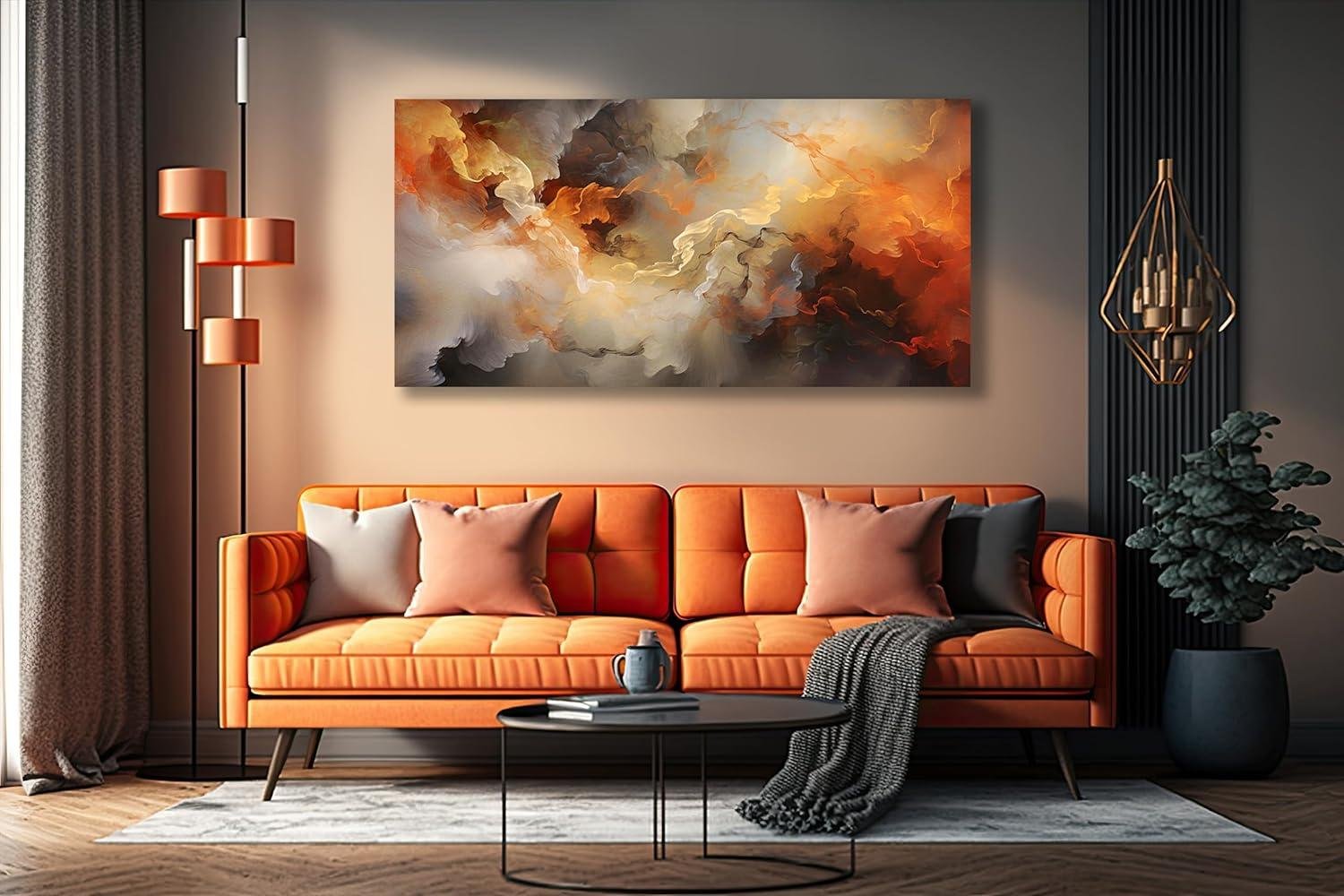 Our Review of VHMING Orange Abstract Wall Art: Brighten Any Room Easily