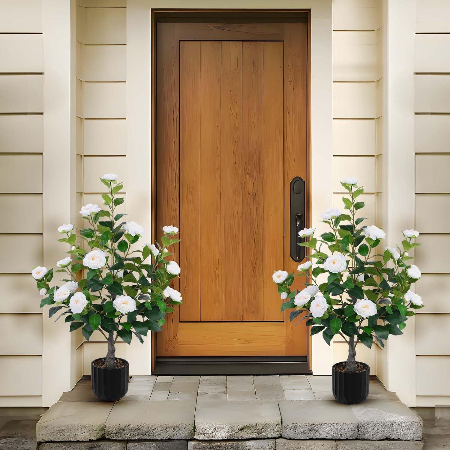 Our Review of Hananona Faux Camellia Trees: Realistic & Easy Decor