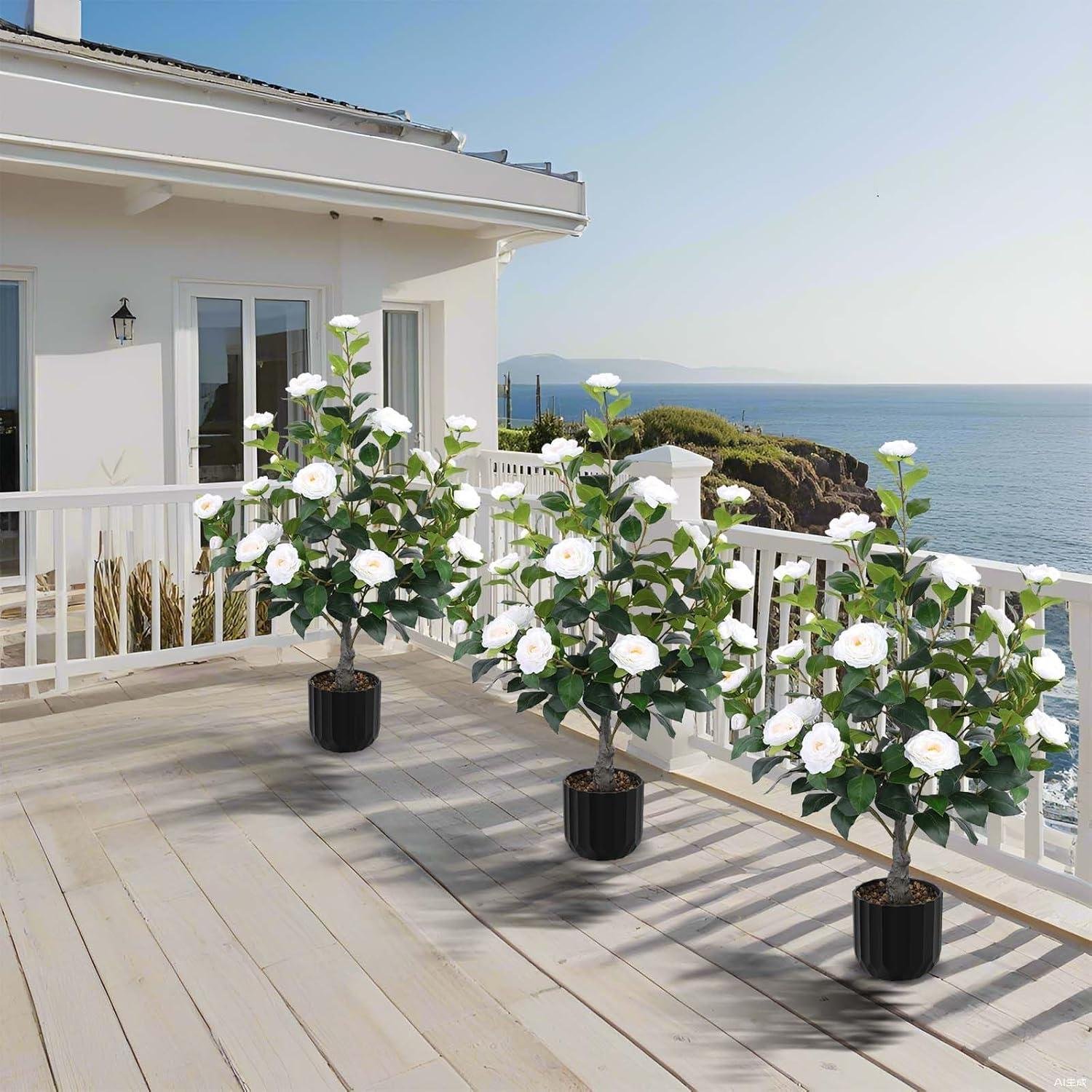 Our Review of Hananona Faux Camellia Trees: Realistic & Easy Decor