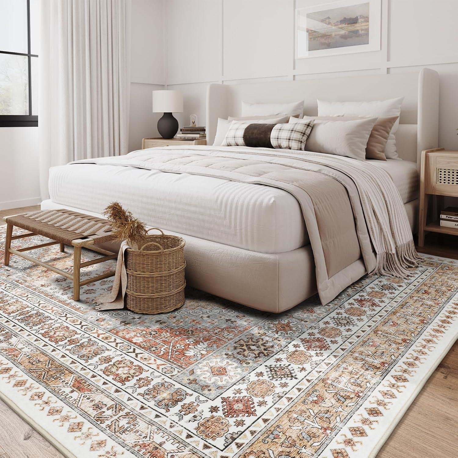Our Honest Review of the Zesthome 8x10 Orange Vintage Area Rug