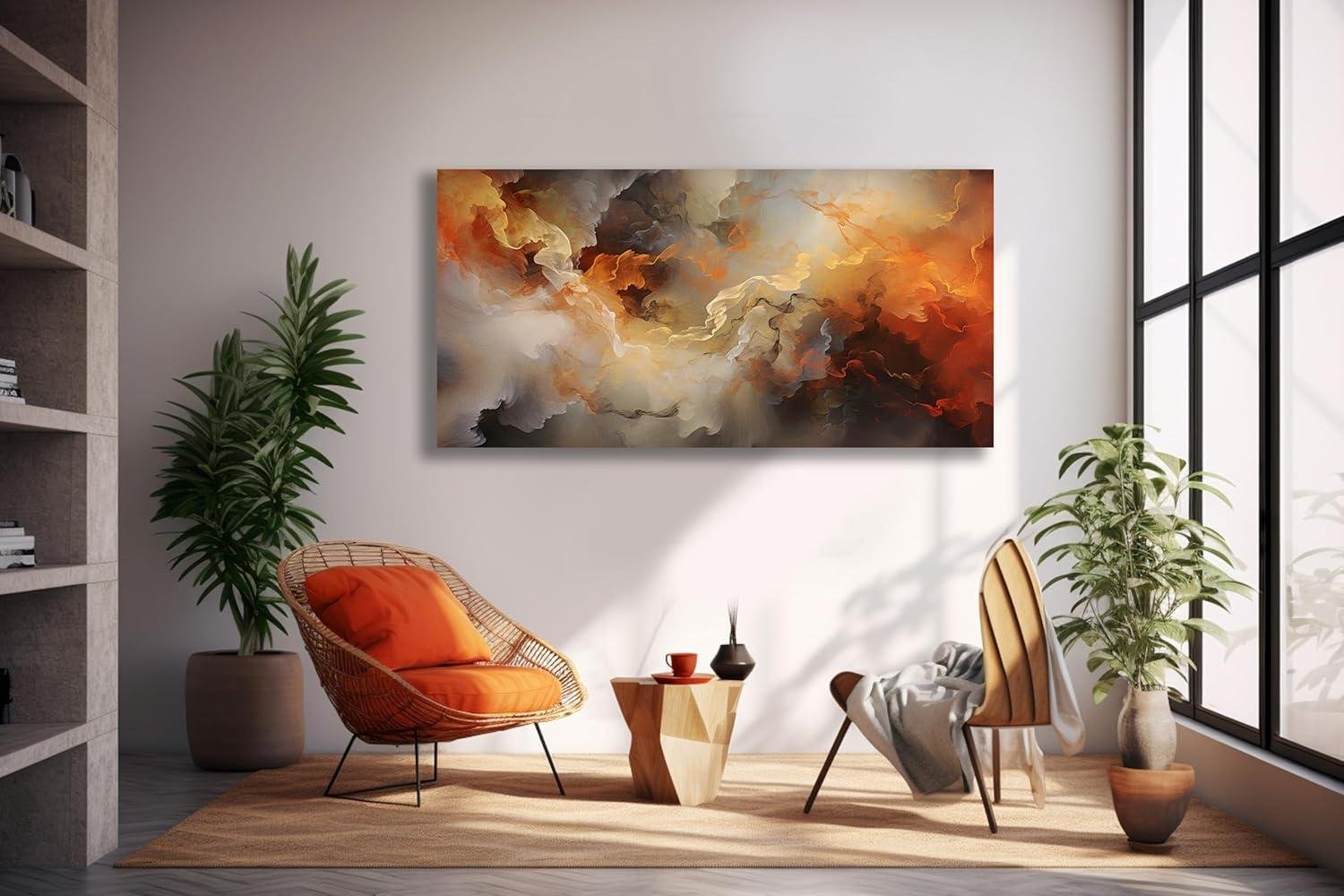 Our Review of VHMING Orange Abstract Wall Art: Brighten Any Room Easily
