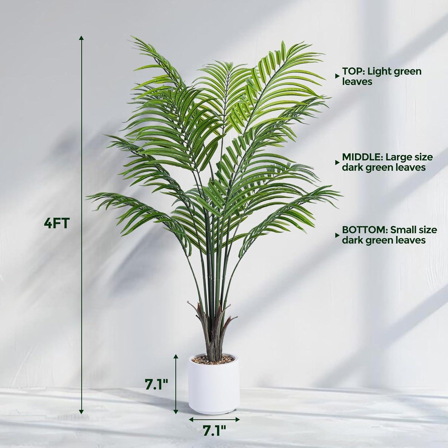 Our Review of the Jocoevol 4FT Artificial Areca Palm Tree Set