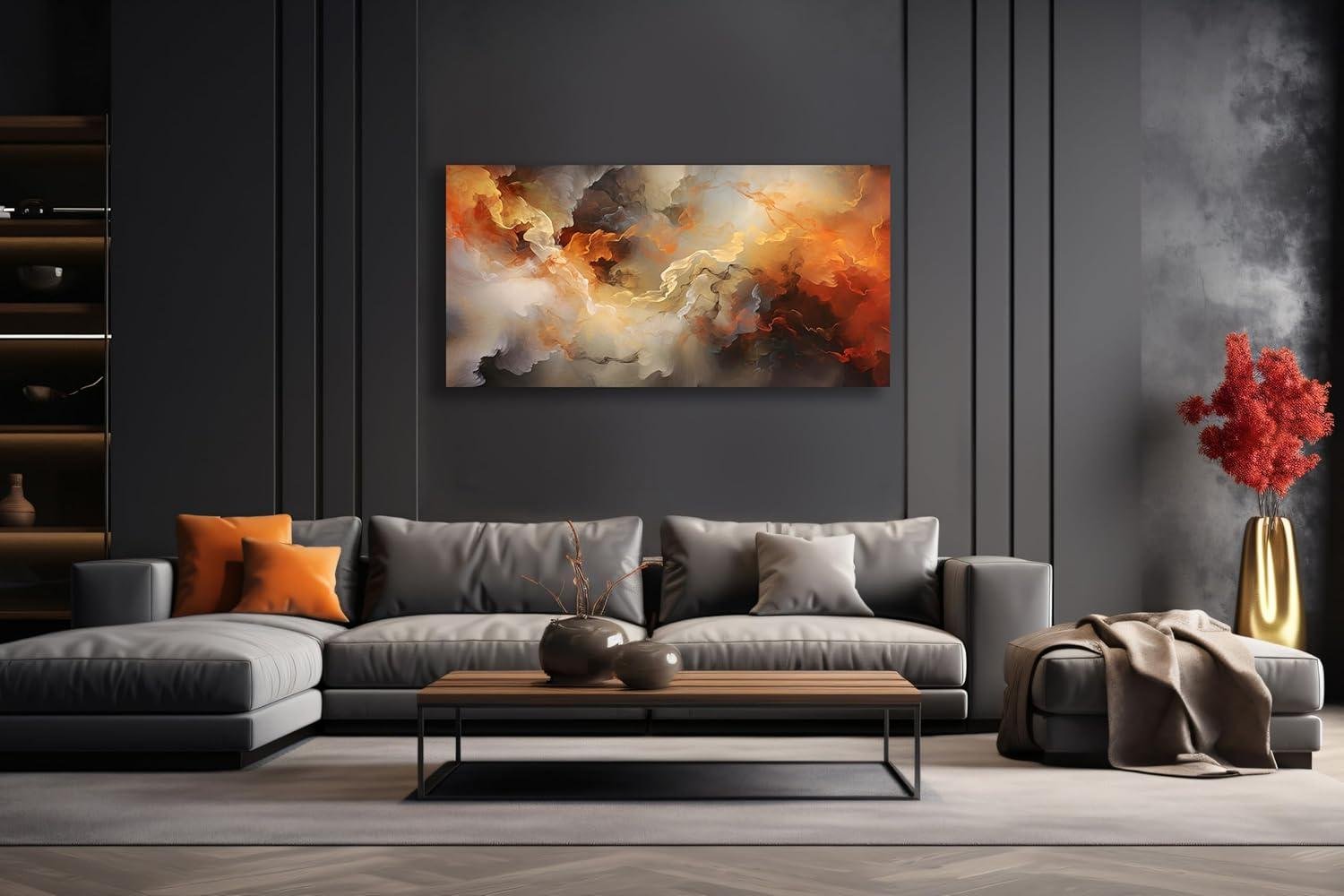 Our Review of VHMING Orange Abstract Wall Art: Brighten Any Room Easily