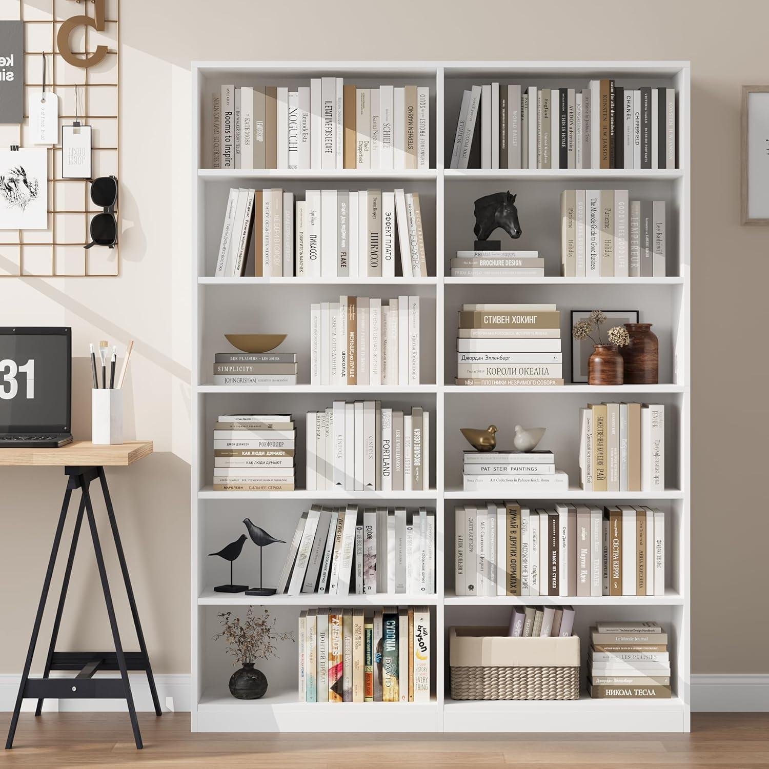 Our Honest Review: Spacious & Sturdy 6-Tier Double Wide Bookshelf