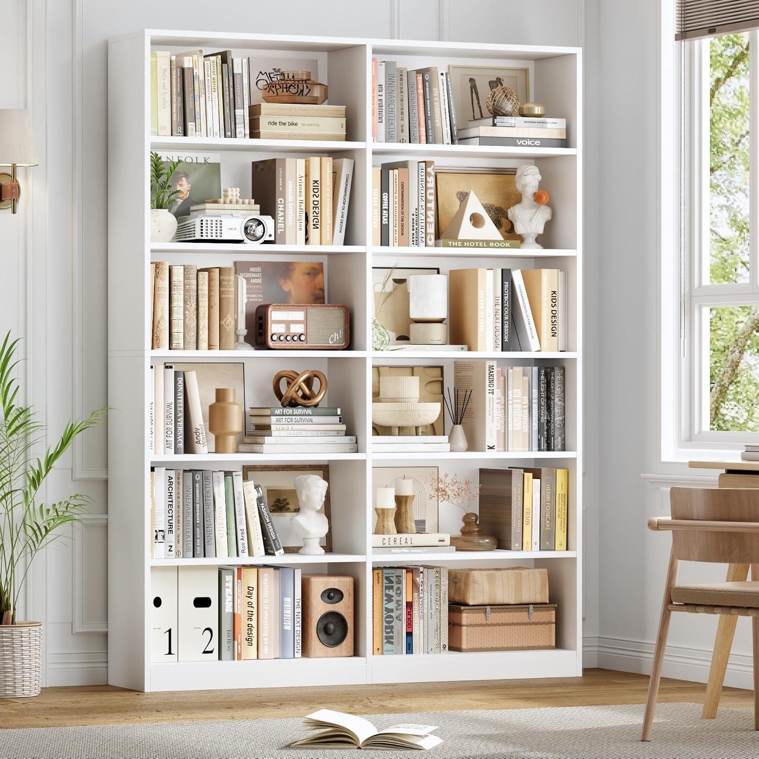Our Honest Review: Spacious & Sturdy 6-Tier Double Wide Bookshelf