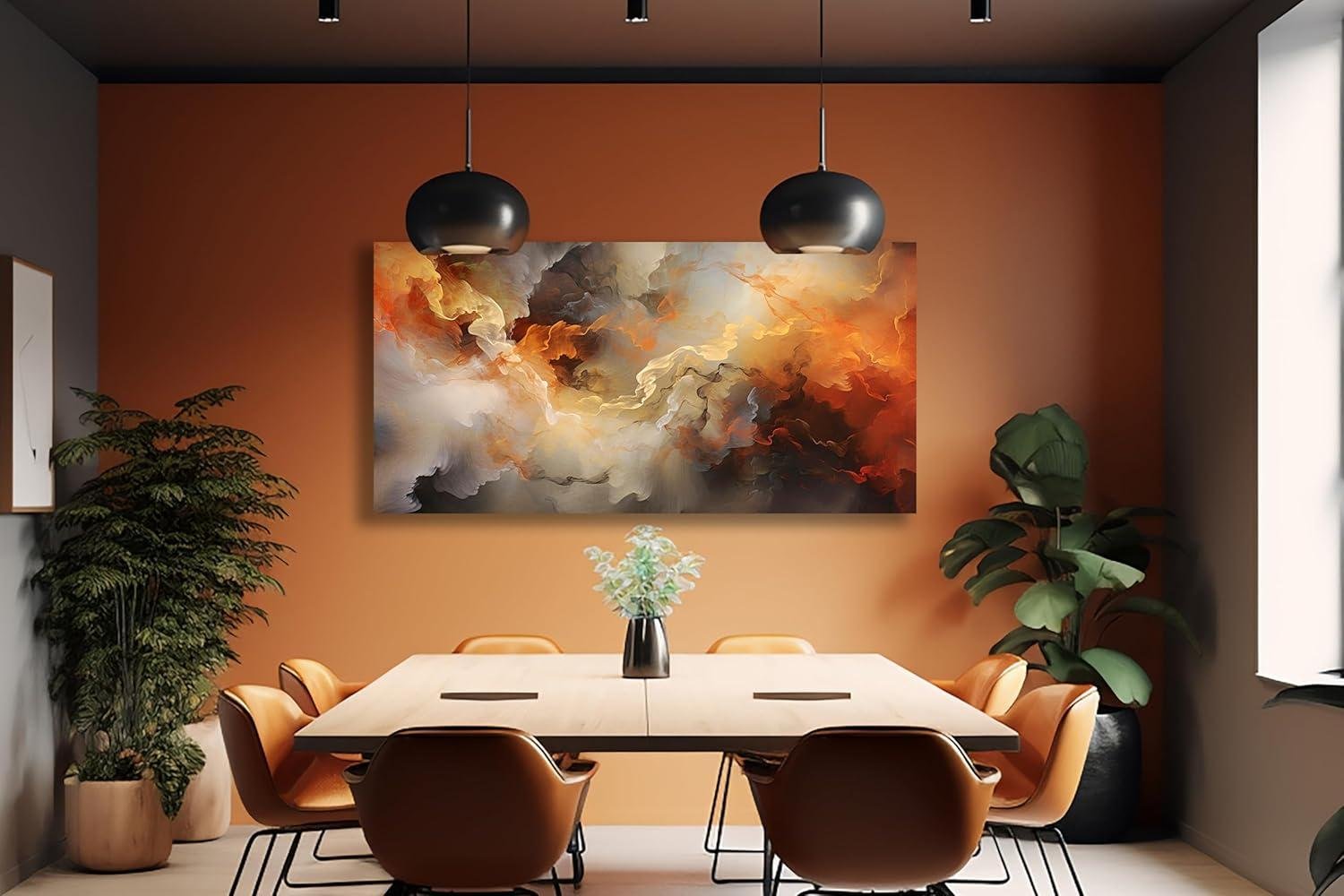 Our Review of VHMING Orange Abstract Wall Art: Brighten Any Room Easily