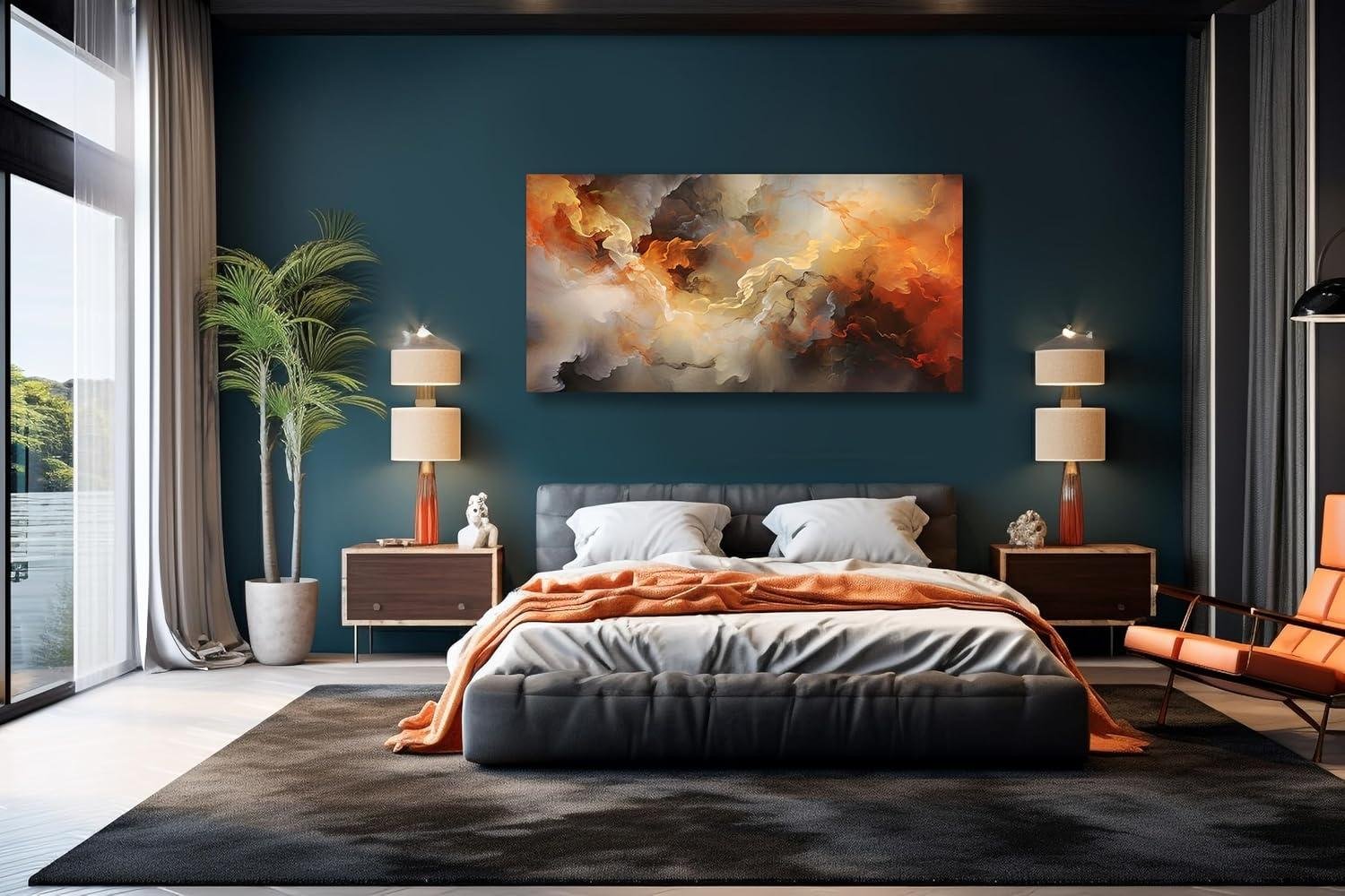 Our Review of VHMING Orange Abstract Wall Art: Brighten Any Room Easily