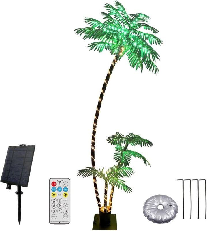 Our Review: Brighten Your Space with the 7ft Solar Lighted Palm Tree