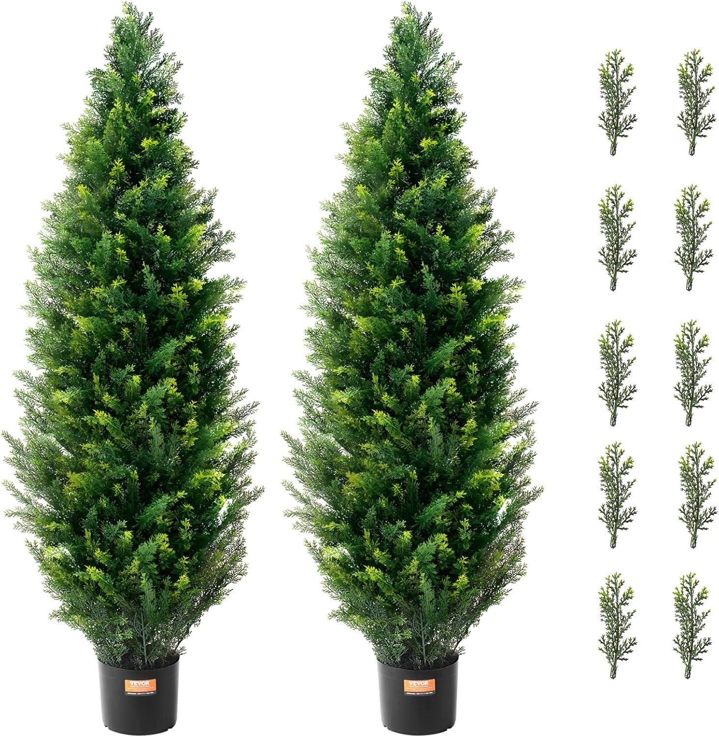 Our Review: VEVOR 48″ Artificial Cedar Trees for Year-Round Greenery