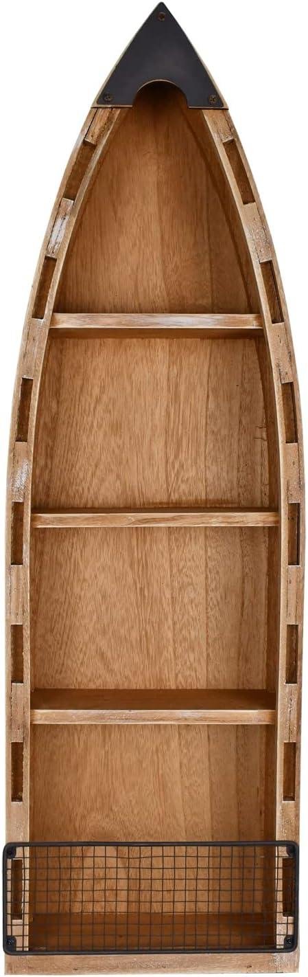 Our Review of the Rustic Wood Hanging Boat Shelf for Coastal Decor