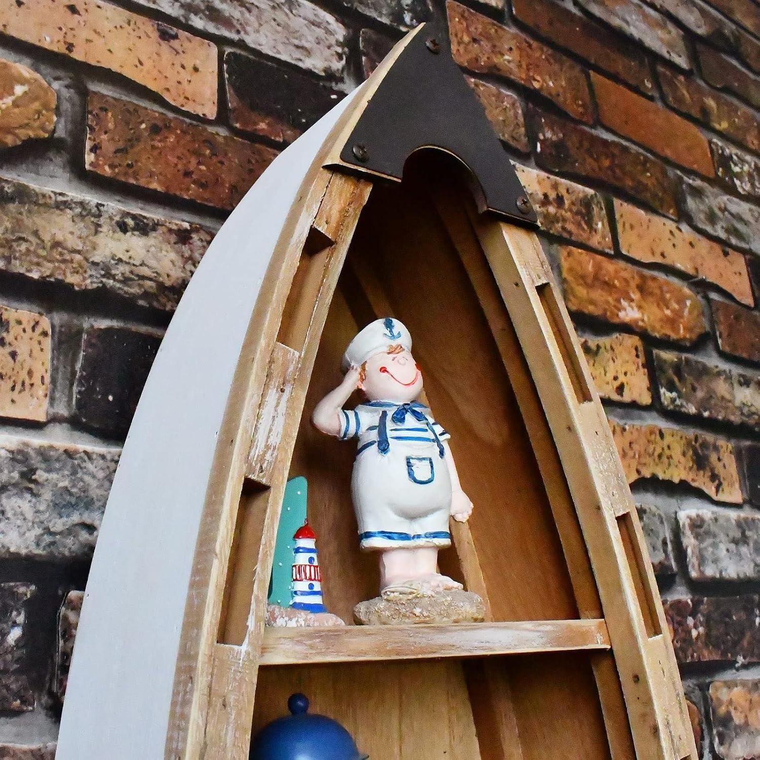 Our Review of the Rustic Wood Hanging Boat Shelf for Coastal Decor