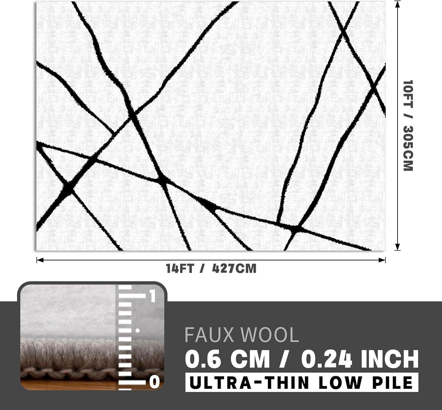 Our Honest Review of the YIHOUSE Modern Black & White Rug