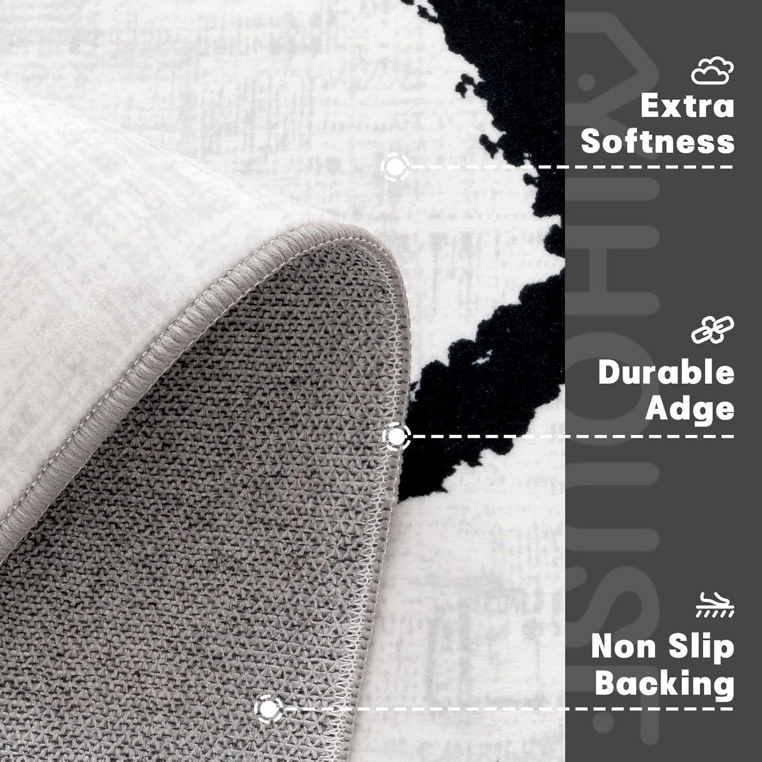 Our Honest Review of the YIHOUSE Modern Black & White Rug