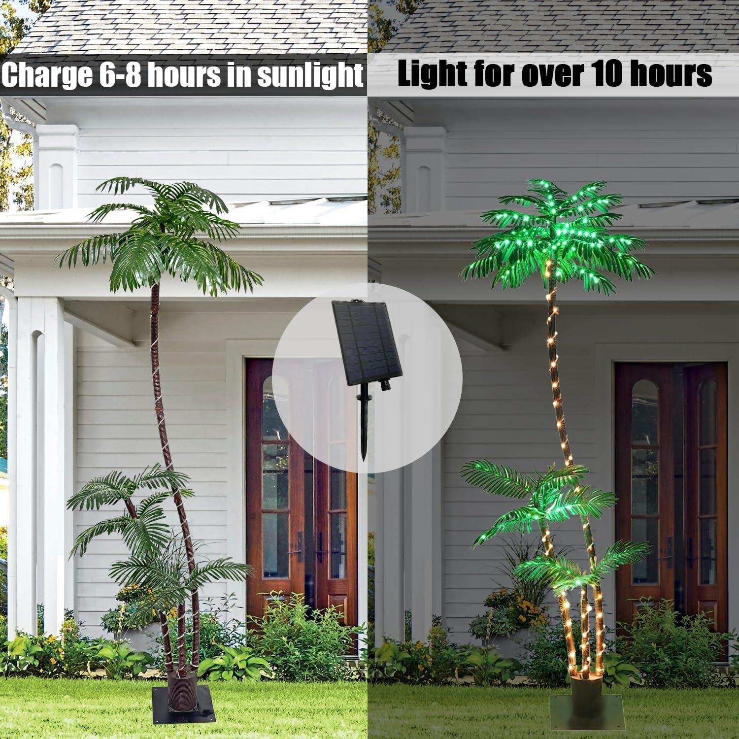Our Review: Brighten Your Space with the 7ft Solar Lighted Palm Tree