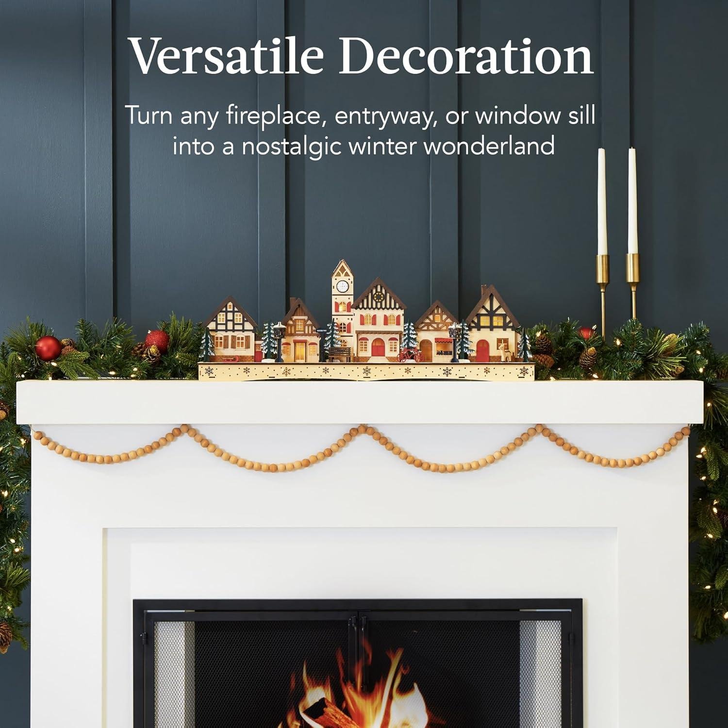 Our Review of the Best Choice Pre-Lit Wooden Christmas Village Decor