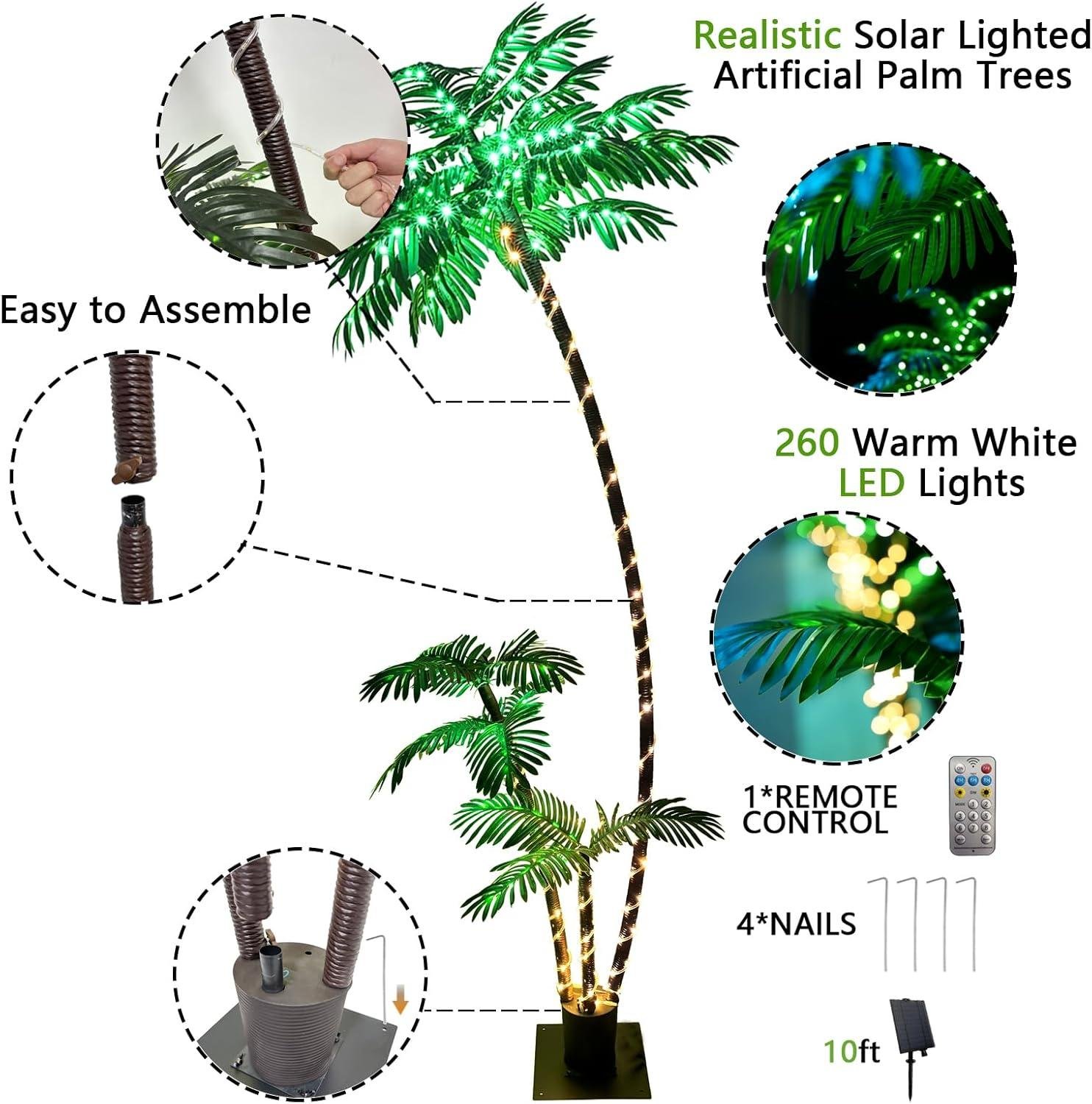 Our Review: Brighten Your Space with the 7ft Solar Lighted Palm Tree