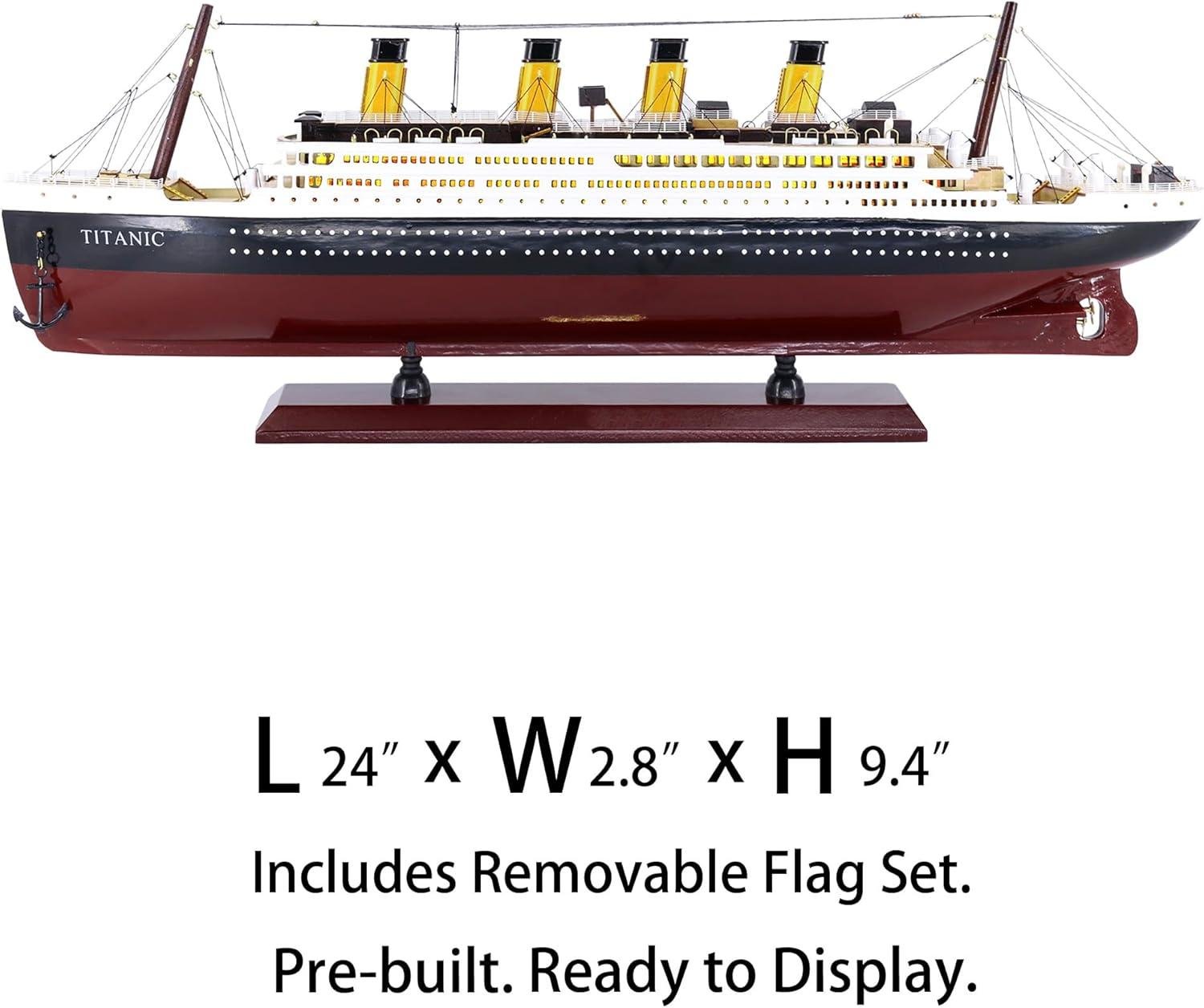 Our Honest Review: Titanic 24-inch Wooden Ship Model Decor