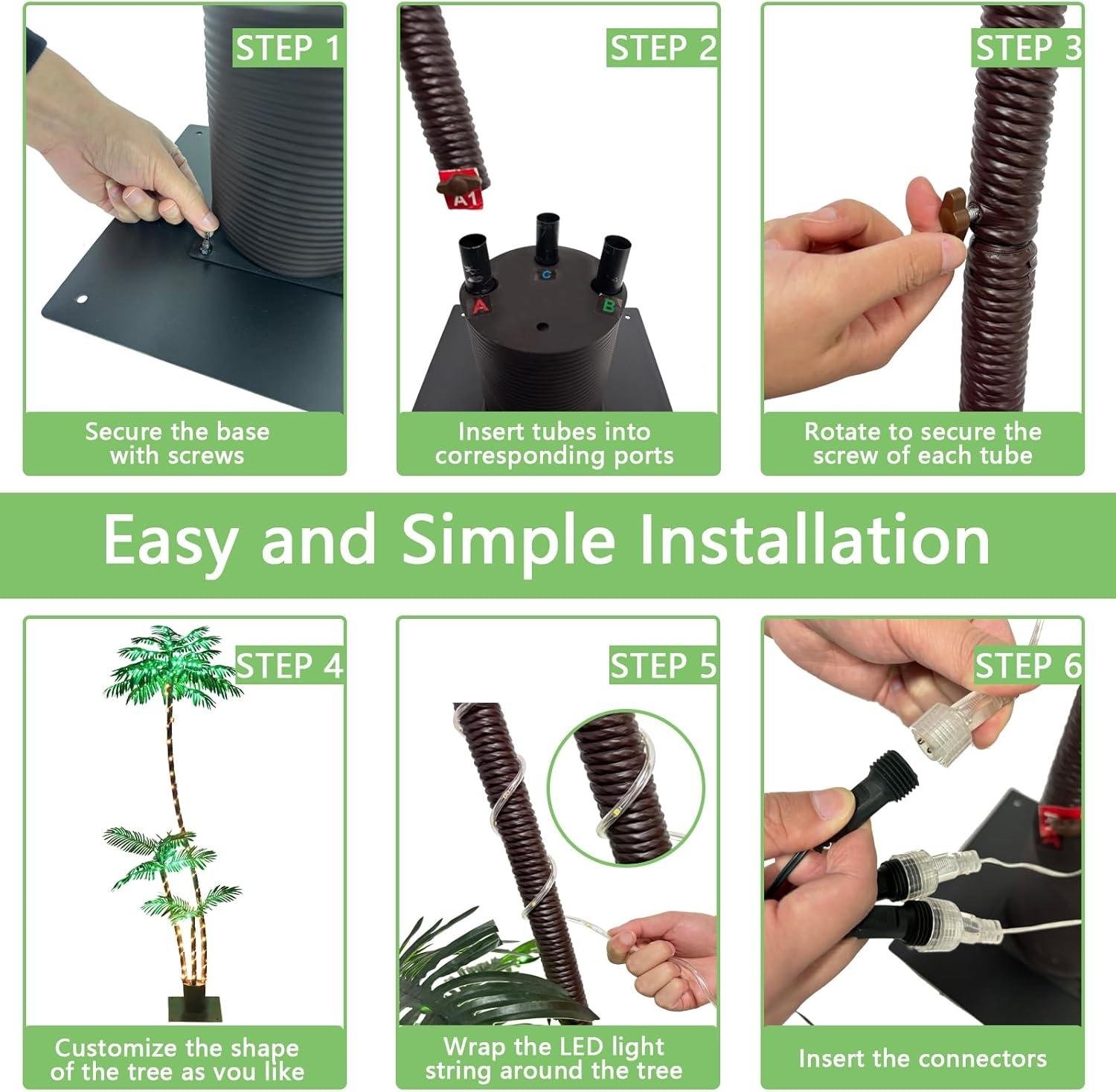 Our Review: Brighten Your Space with the 7ft Solar Lighted Palm Tree