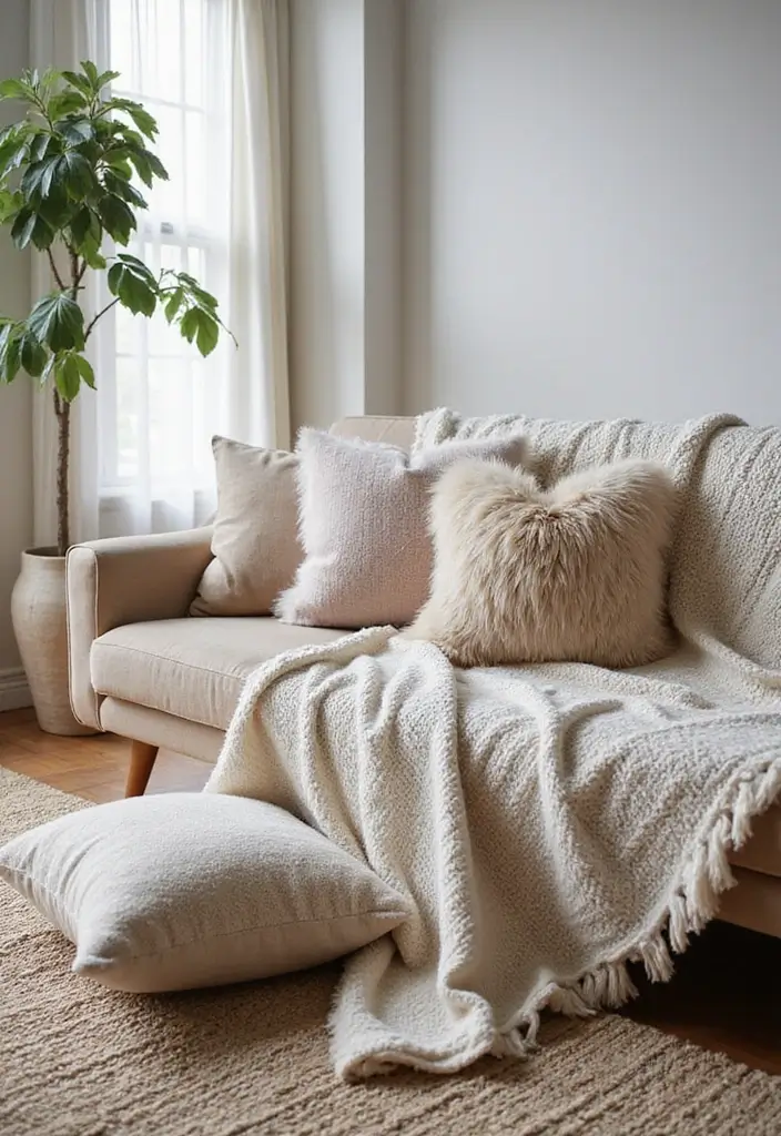 10 Bohemian Living Room Styles That Will Make You Feel Like You're on Vacation! - 5. Soft and Cozy Textures