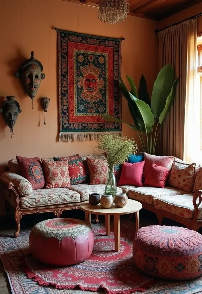 10 Bohemian Living Room Styles That Will Make You Feel Like You're on Vacation! - 6. Global Inspirations