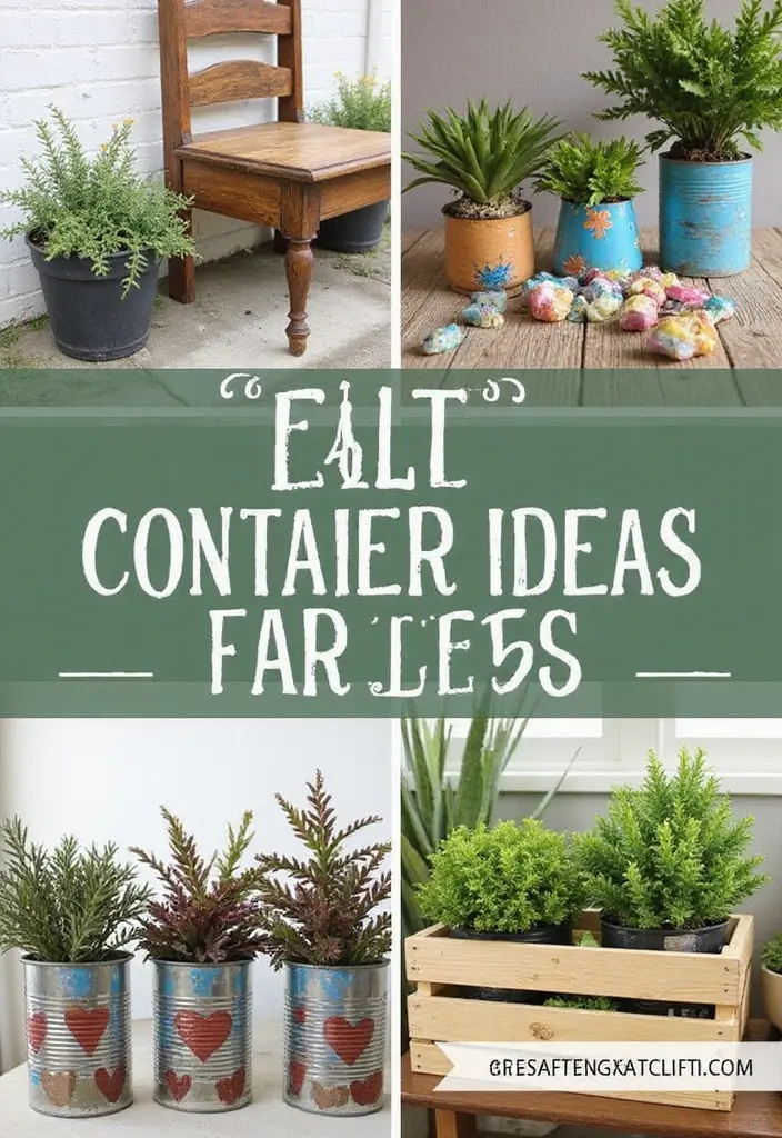 10 Container Gardening Hacks That Will Transform Your Small Space into a Green Oasis! - 8. DIY Container Ideas