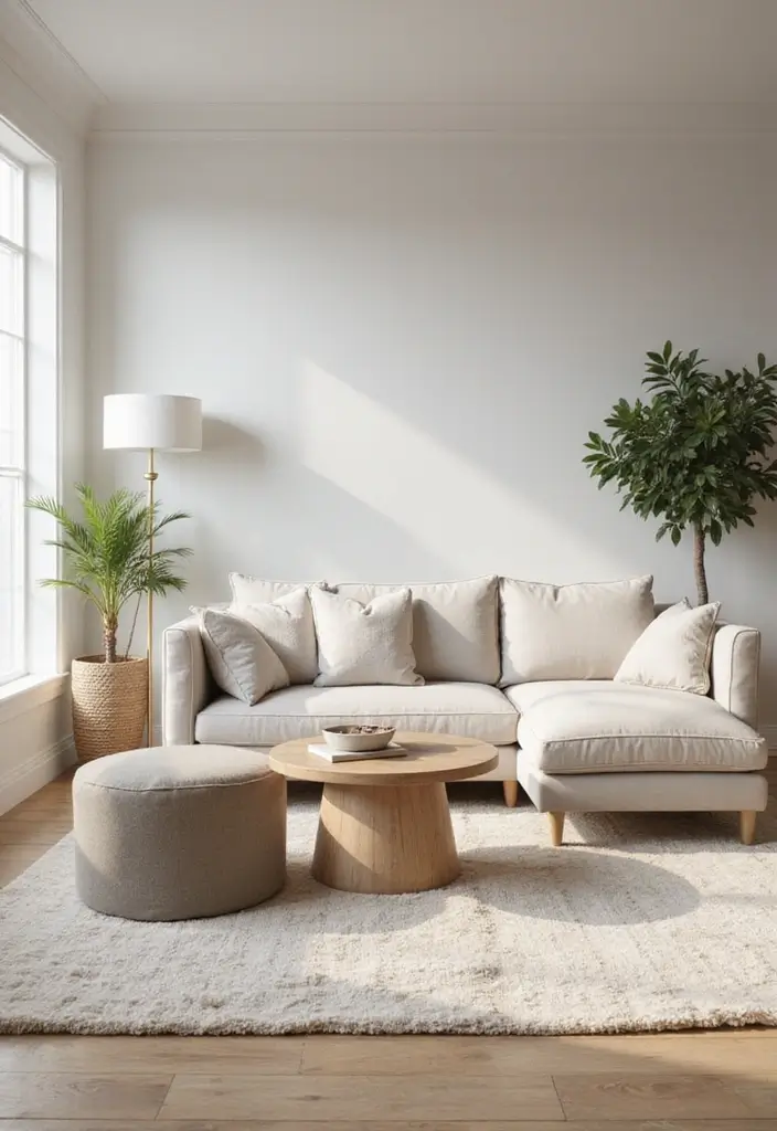 10 Dreamy Coastal Living Room Themes That'll Make You Feel Like You're on Vacation! - 4. Minimalist Coastal Retreat