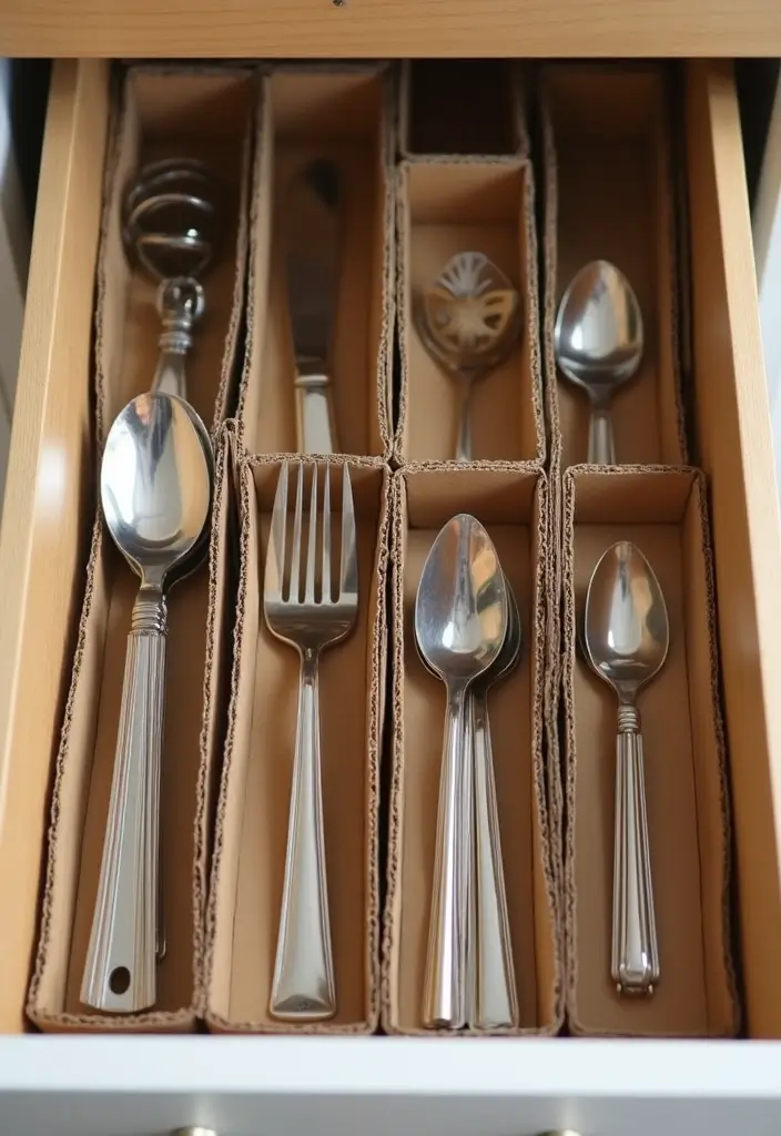 10 Mind-Blowing DIY Home Organization Hacks You Never Knew Existed! - 4. Drawer Dividers Made from Cardboard