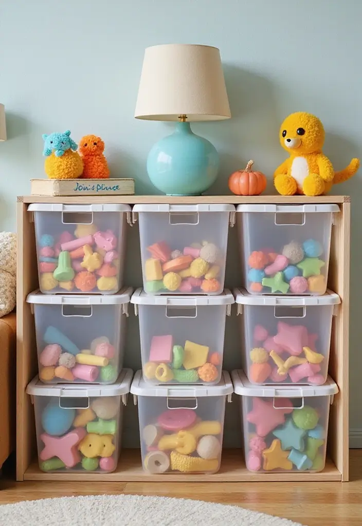10 Mind-Blowing DIY Home Organization Hacks You Never Knew Existed! - 8. Clear Bins for Toy Storage