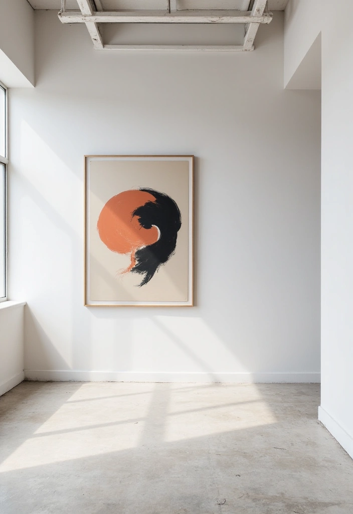 10 Modern Minimalist Decor Ideas That Will Transform Your Home into a Chic Oasis! - 6. Curate Art Thoughtfully