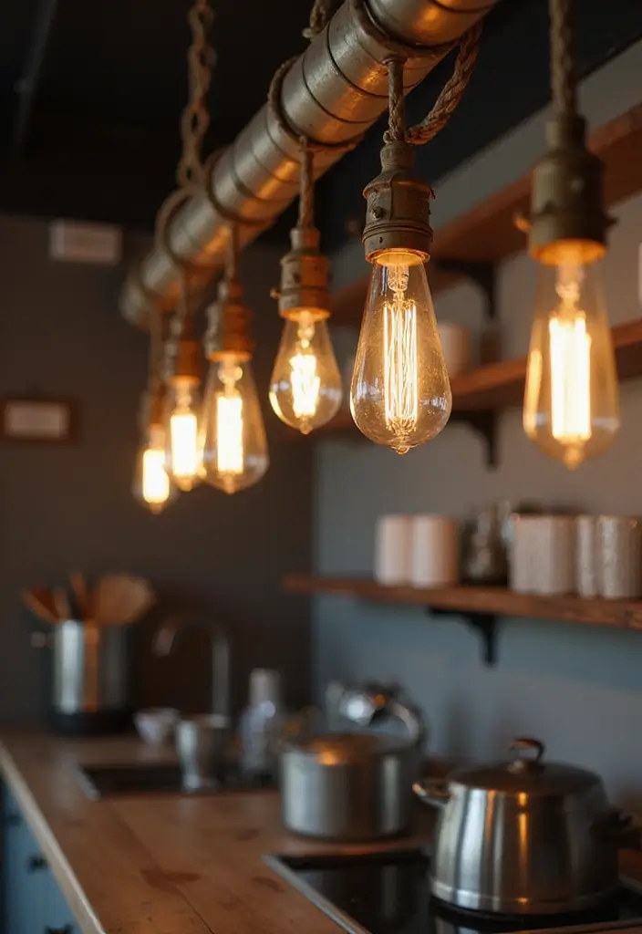12 Modern Lighting Solutions That Will Instantly Elevate Your Home Decor! - 7. Industrial Lighting Fixtures