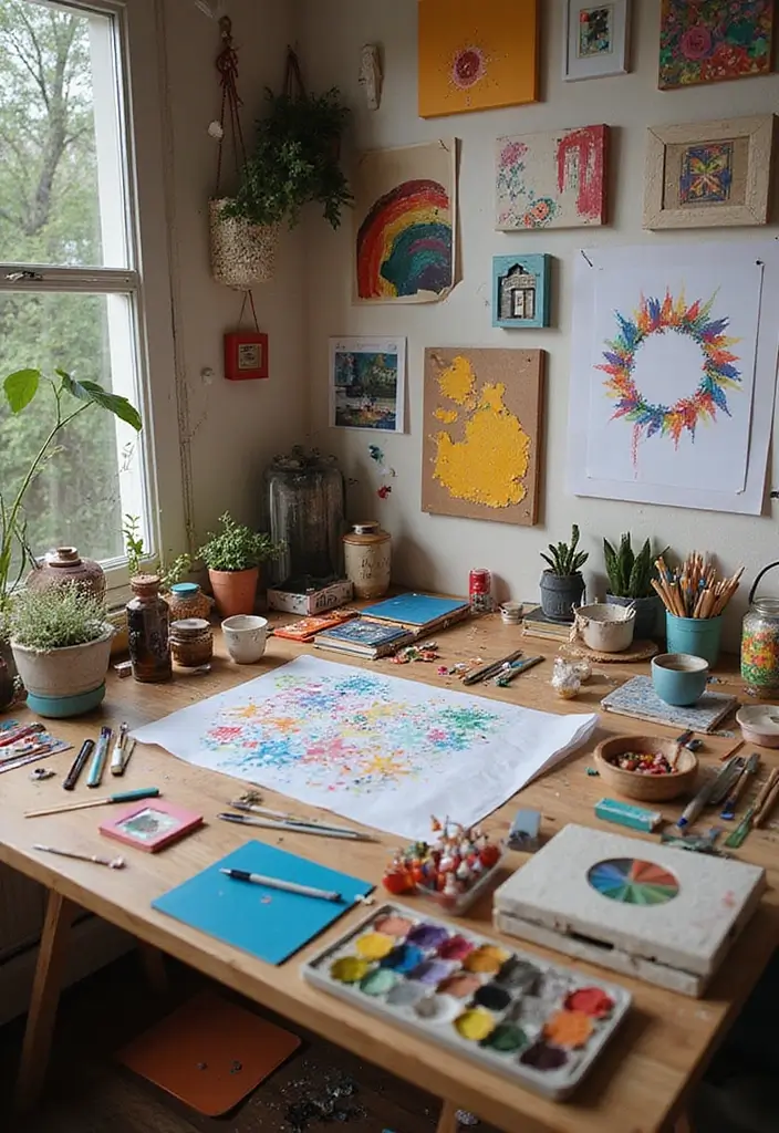 12 Stunning Bohemian Wall Art Ideas That Will Transform Your Space Instantly! - 12. DIY Artistic Projects