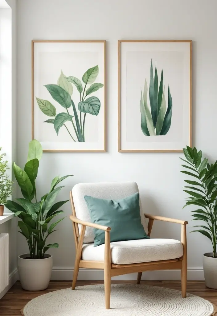 12 Stunning Bohemian Wall Art Ideas That Will Transform Your Space Instantly! - 4. Nature-Inspired Prints
