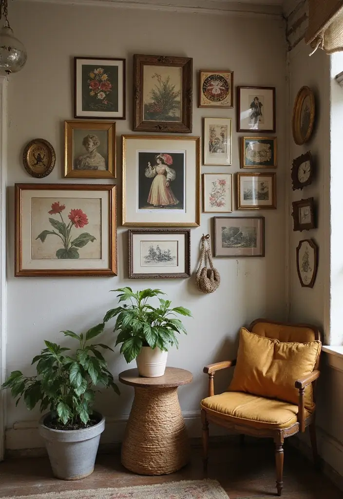 12 Stunning Bohemian Wall Art Ideas That Will Transform Your Space Instantly! - 7. Vintage Finds