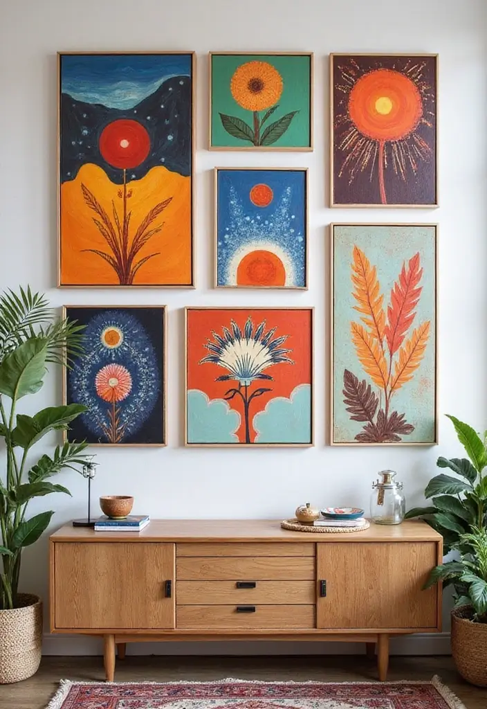 12 Stunning Bohemian Wall Art Ideas That Will Transform Your Space Instantly! - 9. Colorful Canvas Prints