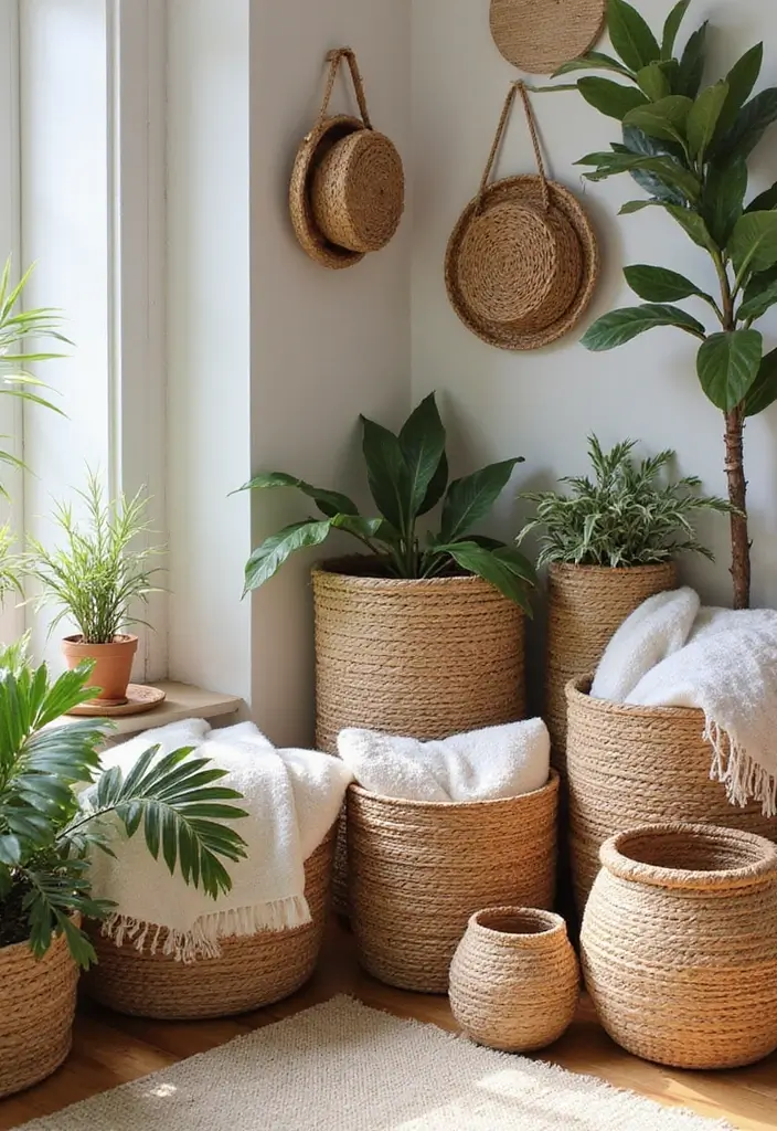 15 Rustic Home Accents That Will Instantly Warm Up Your Space! - 2. Woven Baskets