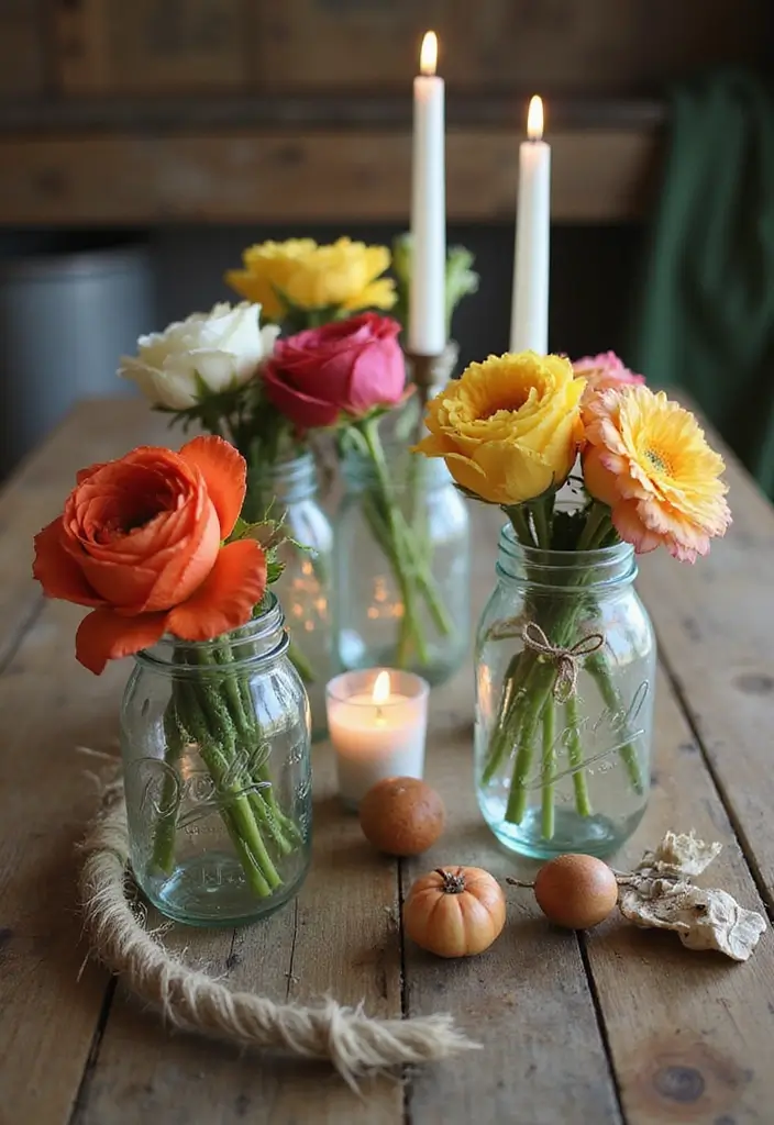 15 Rustic Home Accents That Will Instantly Warm Up Your Space! - 4. Mason Jar Decor