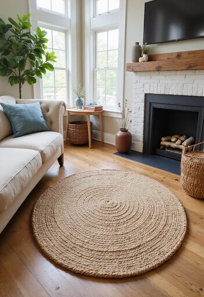 15 Rustic Home Accents That’ll Make Your Space Feel Like a Cozy Retreat! - 13. Natural Fiber Rugs