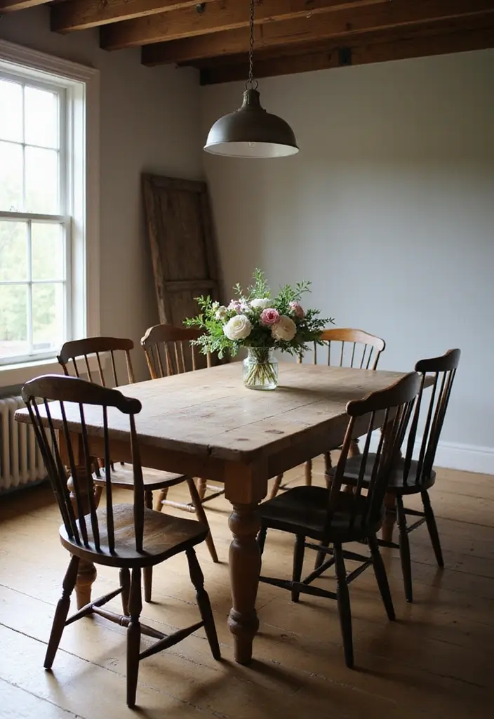 15 Rustic Home Accents That’ll Make Your Space Feel Like a Cozy Retreat! - 4. Farmhouse-Style Table