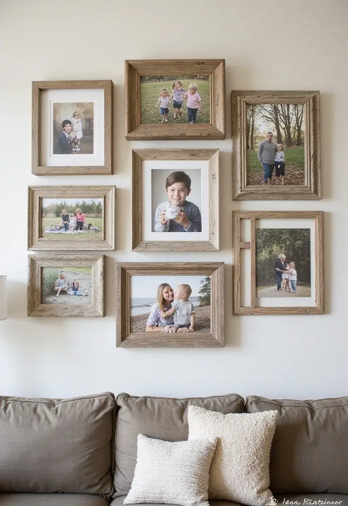 15 Rustic Home Accents That’ll Make Your Space Feel Like a Cozy Retreat! - 6. Rustic Picture Frames