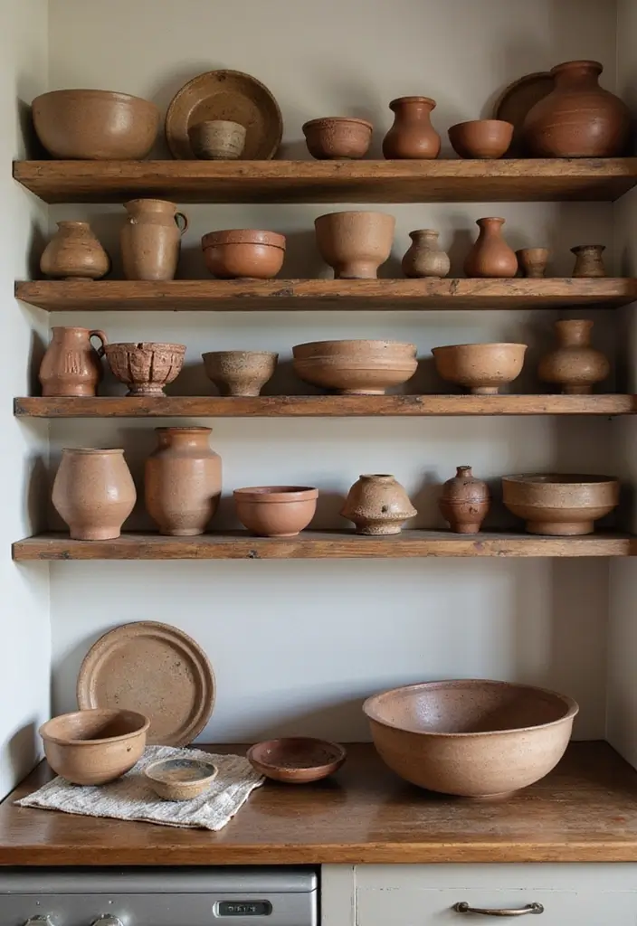 15 Rustic Home Accents That’ll Make Your Space Feel Like a Cozy Retreat! - 7. Handcrafted Pottery