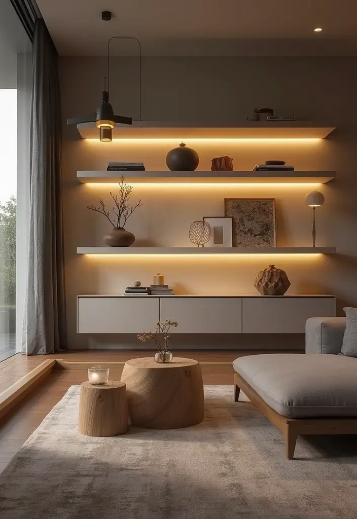 15 Stunning Floating Shelves Ideas That Will Transform Your Walls Instantly! - 12. Floating Shelves with Backlighting