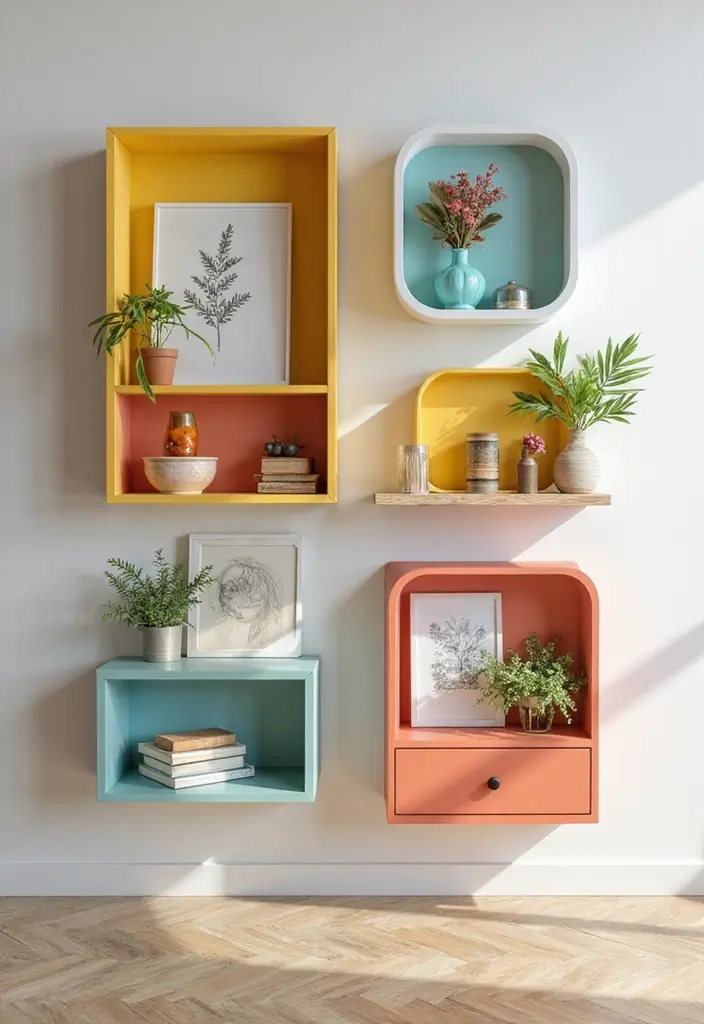 15 Stunning Floating Shelves Ideas That Will Transform Your Walls Instantly! - 13. Decorative Floating Shelves