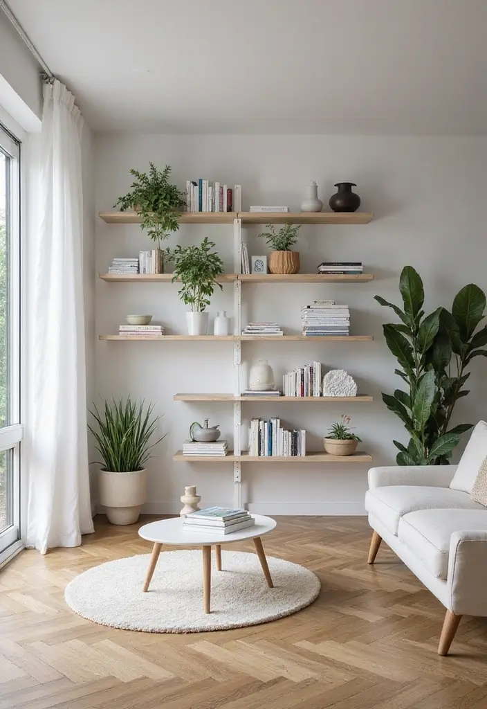 15 Stunning Floating Shelves Ideas That Will Transform Your Walls Instantly! - 14. Floating Shelves as Room Dividers