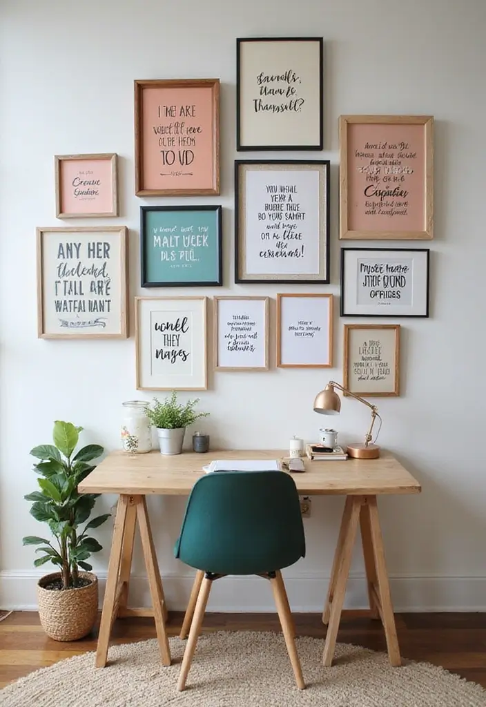 15 Stunning Home Office Ideas That'll Transform Your Work Life (You Won't Believe #8!) - 10. Inspirational Quotes Wall